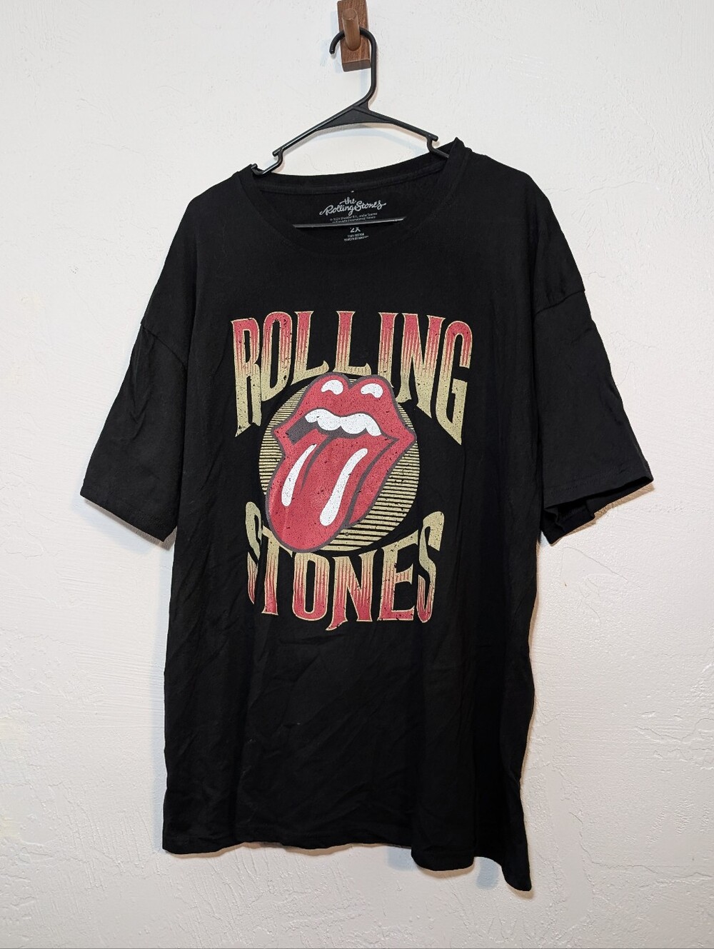 Rolling Stones Tongue Logo Casual Graphic Band Tee Rock Grunge Men's 2X Cotton